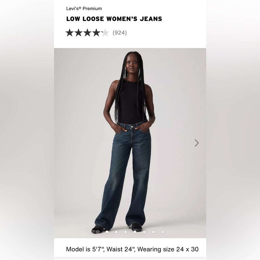 Levi's Low Loose in washed black